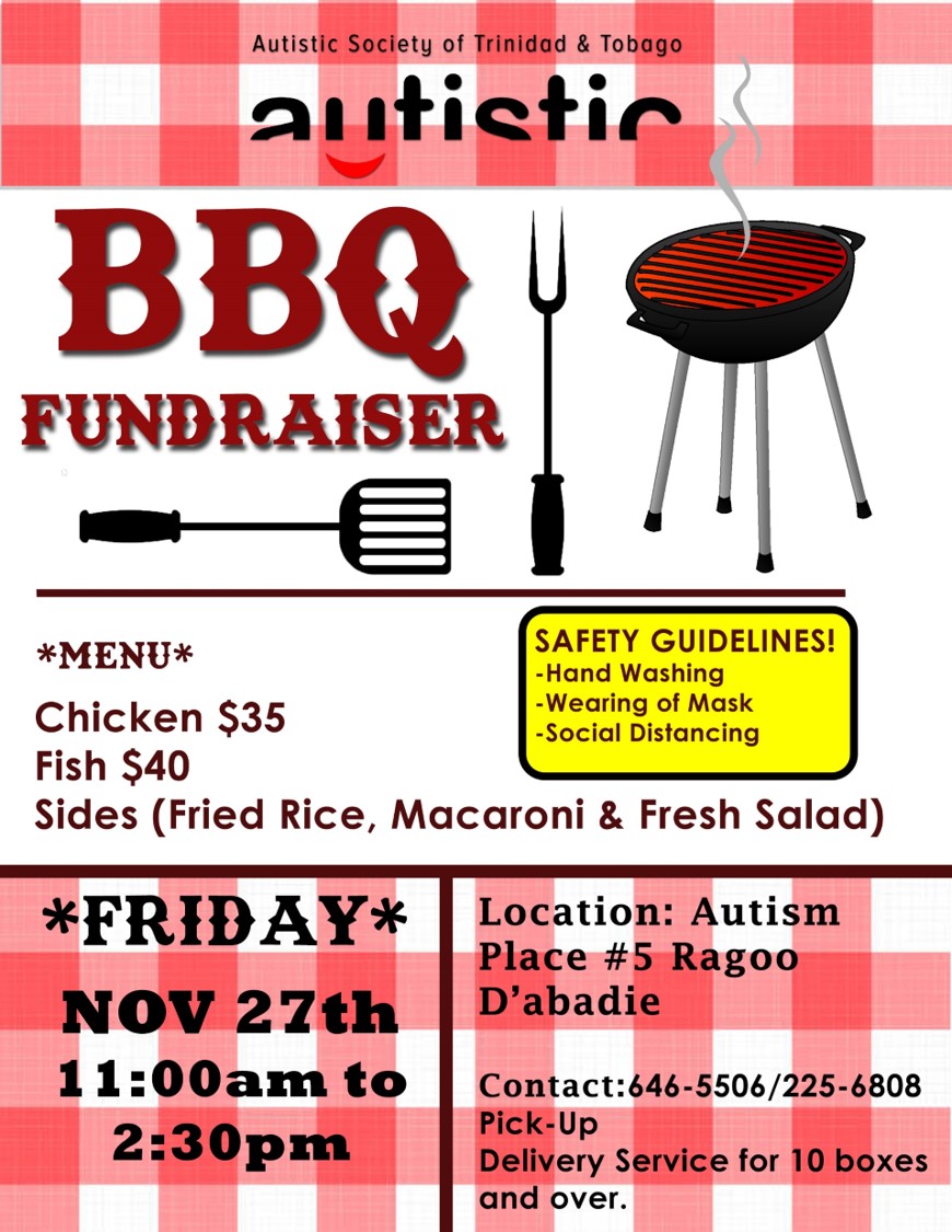 BBQ Fundraiser on 27th November! – Autistic Society of Trinidad and Tobago